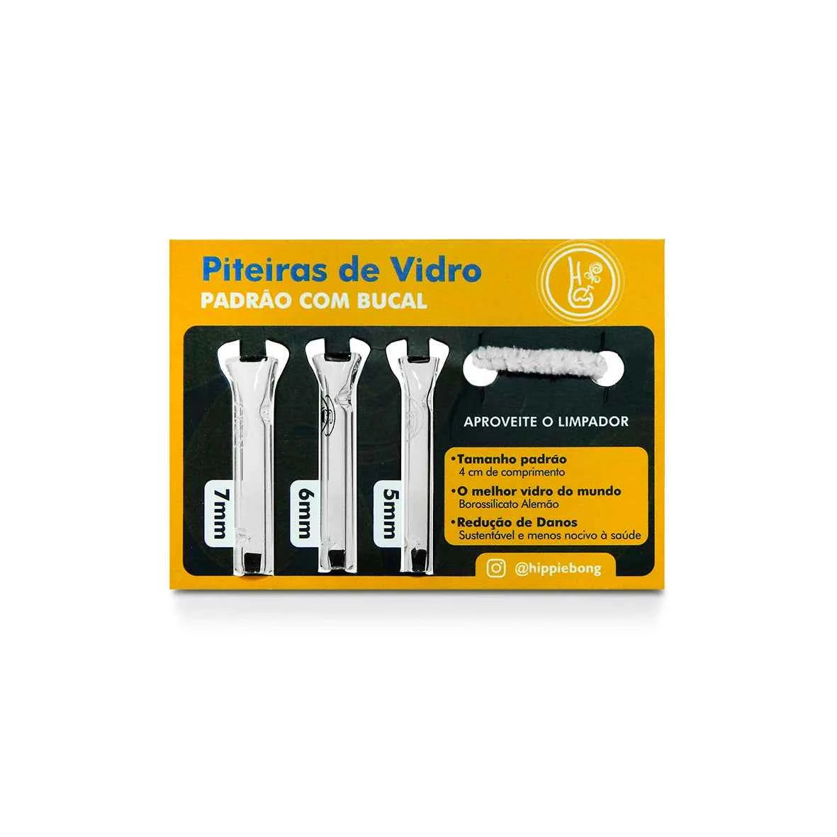 Kit de Piteira de Vidro Card com Bucal