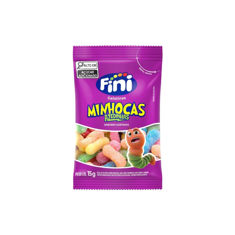 Bala Fini Minhocas Cítricas 15g